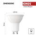 LED žiarovka Classic MR16 / GU10 / 7 W (60 W) / 806 lm / Studená biela