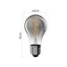 LED žiarovka DECO SMOKED A60 / E27 / 4,5 W (19 W) / 180 lm / flame