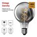 LED žiarovka DECO SMOKED G95 / E27 / 4,5 W (19 W) / 180 lm / flame 8592920149065