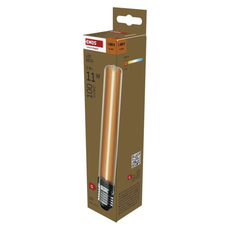LED žiarovka DECO T30 / E27 / 2 W (11 W) / 100 lm / flame 8592920148662