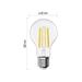 LED žiarovka Filament A60 / E27 / 10,5 W (100 W) / 1521 lm / Neutrálna biela 8592920129920