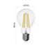 LED žiarovka Filament A60/ E27 / 11 W (100 W) / 1 521 lm / neutrálna biela / stmievateľné