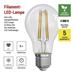 LED žiarovka Filament A60 / E27 / 5 W (75 W) / 1 060 lm / neutrálna biela