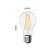 LED žiarovka Filament A60 / E27 / 5 W (75 W) / 1 060 lm / teplá biela