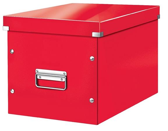 LEITZ Čtvercová krabice Click&Store, velikost L (A4), červená 61080026