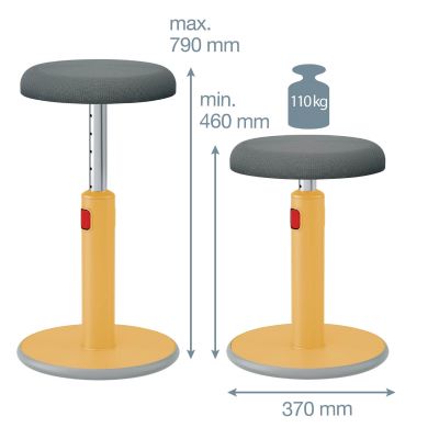 Leitz Ergo Cosy ergonomická balanční židle, žlutá 65180019