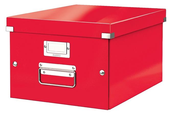 LEITZ Univerzální krabice Click&Store, velikost M (A4), červená 60440026