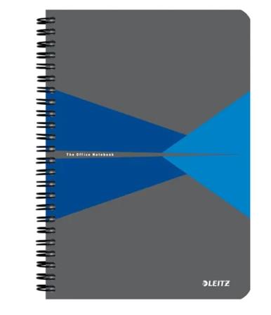 Leitz zápisník Office A5 čtverečkovaný, drátěná vazba, PP desky 44981035