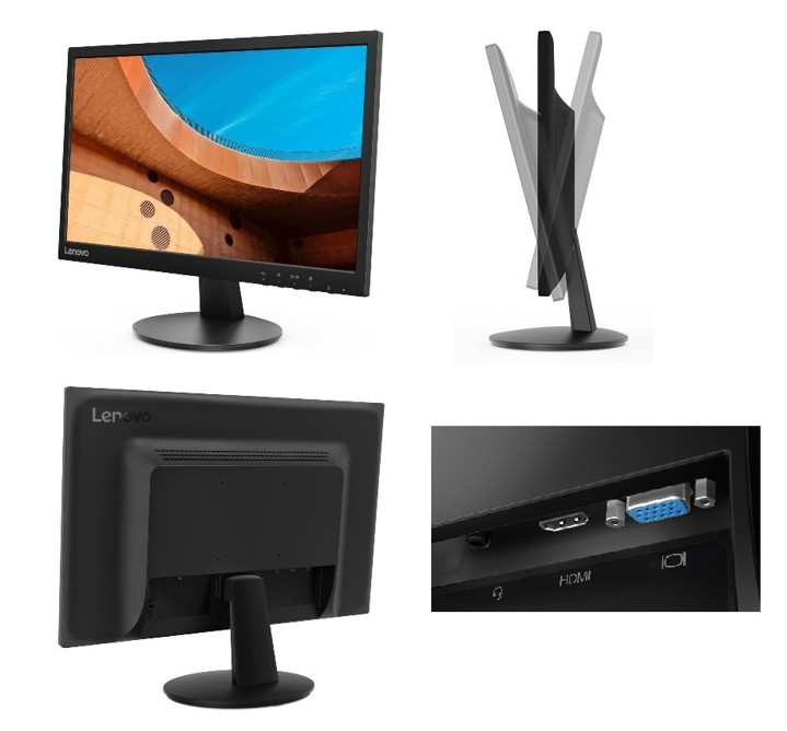Lenovo CONS monitor D22-10 21,5" TN WLED/16:9/1920:1080 FHD/600:1/5ms/VGA/HDMI/VESA/Flicker-Free/90°-65° 65E4KAC6EU