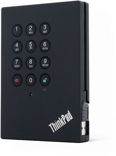 Lenovo ThinkPad USB 3.0 Secure - Pevný disk - 2 TB - externí (přenosný) - USB 3.0 - 5400 ot/min. - 4XB0K83868