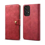Lenuo Leather flipové pouzdro pro Samsung Galaxy A33 5G, červená 348272