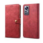 Lenuo Leather flipové pouzdro pro Xiaomi 12/12X, červená 348261