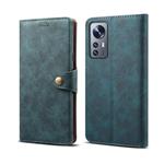 Lenuo Leather flipové pouzdro pro Xiaomi 12/12X, modrá 348262