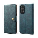Lenuo Leather flipové pouzdro pro Xiaomi Redmi Note 11/11S, modrá 348259