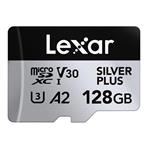 Lexar High-Performance Silver Plus microSDXC UHS-I, 128GB, up to 205MB/s read 150MB/s write C10 A2 V30 LMSSIPL128G-BNANG