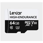 Lexar microSDXC High-Endurance UHS-I/U3/10 R100/W35 (V30) 64GB LMSHGED064G-BCNNG