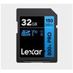 Lexar SDHC 800x Pro UHS-I cards, C10 (V10) U1, R150, 32GB LSD0800P032G-BNNNG