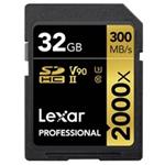 Lexar SDHC Pro 2000X UHS-II U3 R300/W260 (V90) 32GB LSD2000032G-BNNNG
