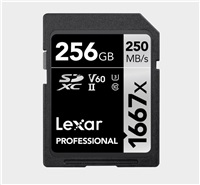 Lexar SDXC Pro 1667X UHS-II U3 R250/W120 (V60) 256G LSD256CB1667