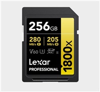 Lexar SDXC Pro 1800x U3 UHS-II R280/W210 (V60) 256GB LSD1800256G-BNNNG