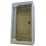 LEXI 10" nástěnný rozvaděč 12U, šířka 310mm, hloubka 260mm, skleněné dveře, svařovaná konstrukce, šedý LN12U-10-31/26