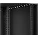 LEXI 19" nástěnný rozvaděč Basic 12U, šířka 520mm, hloubka 450mm, skleněné dveře, bez zad, černý LX19-12U-450GB