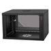 LEXI 19" nástěnný rozvaděč Basic 6U, šířka 520mm, hloubka 350mm, skleněné dveře, bez zad, černý LX19-6U-350GB