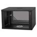 LEXI 19" nástěnný rozvaděč Basic 6U, šířka 520mm, hloubka 450mm, skleněné dveře, bez zad, černý LX19-6U-450GB