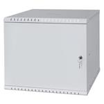 LEXI 19" nástěnný rozvaděč Basic 9U, šířka 520mm, hloubka 450mm, plechové dveře, bez zad, šedý LX19-9U-450MG