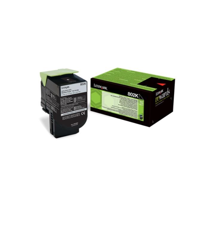 Lexmark 802K černá tonerová kazeta,80C20K0