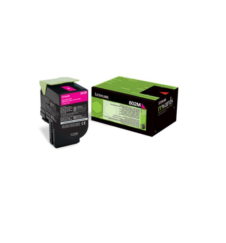 Lexmark 802M purpurová tonerová kazeta,80C20M0