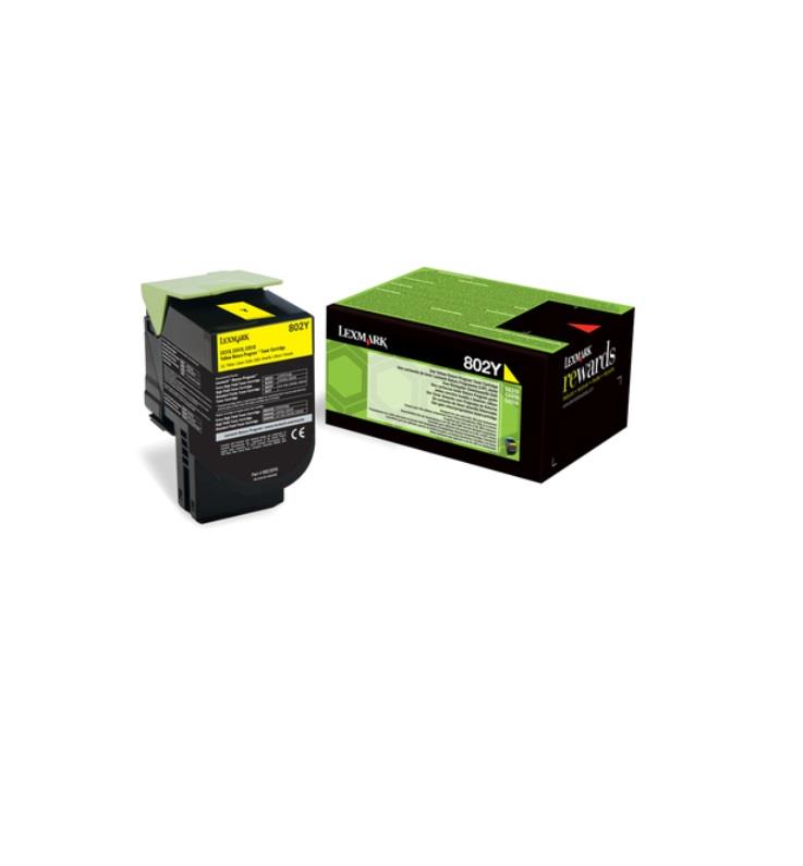 Lexmark 802Y žlutá tonerová kazeta,80C20Y0