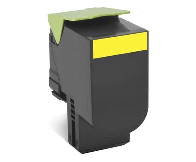 Lexmark originál toner 80C2SY0, yellow, 2000str., return, Lexmark CX310dn, CX310n, CX410de, CX410