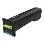 Lexmark originál toner 82K2UCE, cyan, 55000str., return, ultra high capacity, Lexmark CX860de,CX860