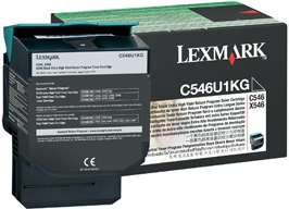 Lexmark originál toner C546U1KG, black, 8000str., return, Lexmark C546, X546