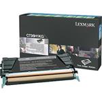 Lexmark originál toner C736H1KG, black, 12000str., return, high capacity, Lexmark C736, X736, X738