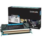 Lexmark originál toner C746A1CG, cyan, 7000str., return, Lexmark C746DN, C746DTN, C746N, C748DE, C7