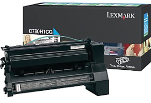 Lexmark originál toner C780H1CG, cyan, 10000str., return, Lexmark C780, C782