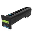 Lexmark - Vysoká výtěžnost - azurová - originál - kazeta s barvivem LCCP, LRP - pro Lexmark CX820de 82K2HC0