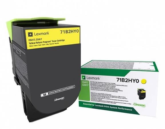 Lexmark X417 - Vysoká výtěžnost - žlutá - originál - kazeta s barvivem LCCP, LRP - pro Lexmark CS41 71B2HY0