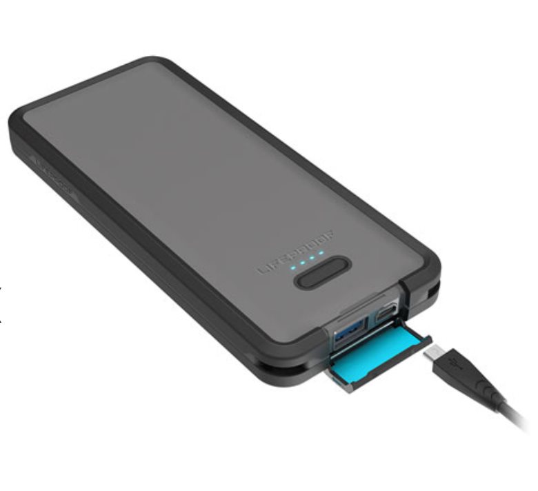Lifeproof Powerbanka 10mAh vodotěsná s LED - černá 78-51385