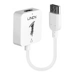 Lindy Konvertor HDMI na DisplayPort F/M podpora 4K UHD 15cm biely L38146