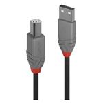 Lindy USB 2.0 A-B M/M 0.2m, High Speed, čierny, Anthra Line