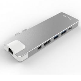 LMP USB-C Dock 8-port - Silver Aluminium 17278