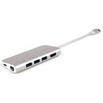 LMP USB-C mini Dock 8-port - Silver Aluminium 14368