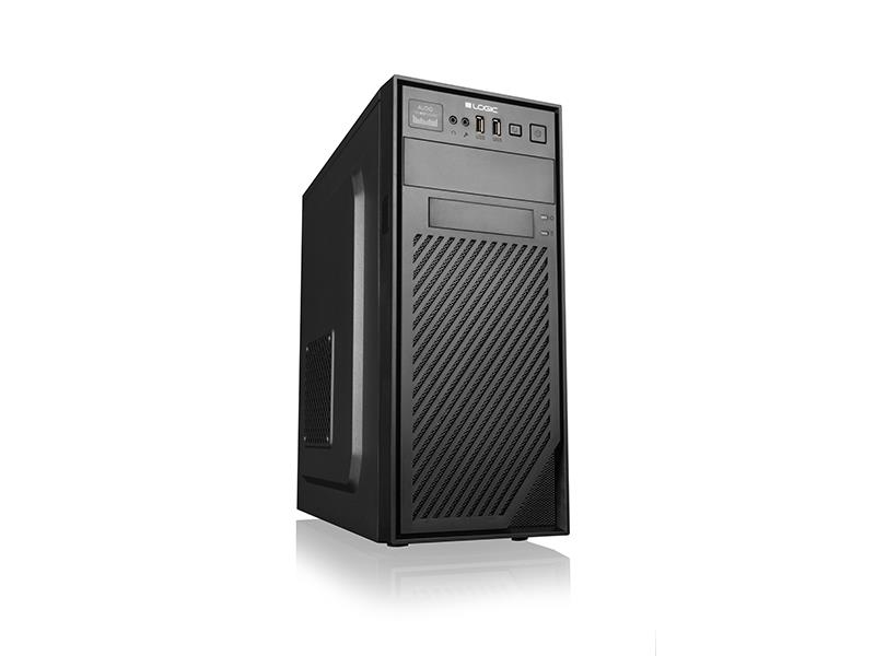 LOGIC PC skrinka H2 Midi Tower, bez zdroja (čierna) AT-H002-10-0000000-0002