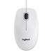 Logitech B100 - Myš - pravák a levák - optický - 3 tlačítka - kabelové - USB - bílá 910-003360