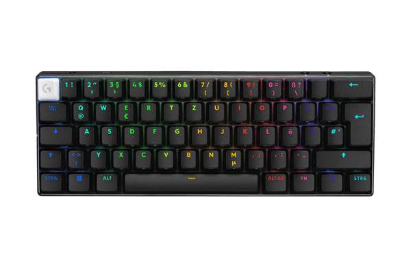 Logitech® G PRO X 60 LIGHTSPEED Wireless Gaming Keyboard (Tactile)-BLACK-US INT'L-2.4GHZ/BT 920-011911