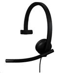 Logitech® H570e USB Headset Mono (Teams version) headset - BLACK - USB-C 981-001427