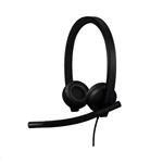 Logitech® H570e USB Headset Stereo (Teams version) headset - BLACK - USB-C 981-001431